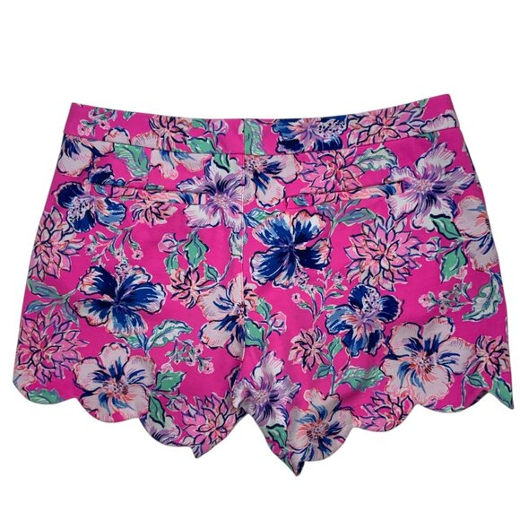 Lilly Pulitzer Buttercup Knit Short 8 Pink Isle Last Bud Not Least Scallop - Picture 2 of 12